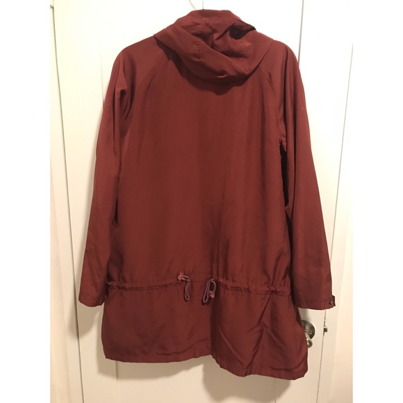 Profound Aesthetic Military Maroon Raincoat - Picture 2 of 4